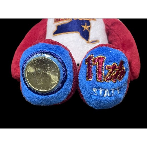 2001 Limited Treasures New York State Quarter Coin Bean Bear Plush - Picture 3 of 5
